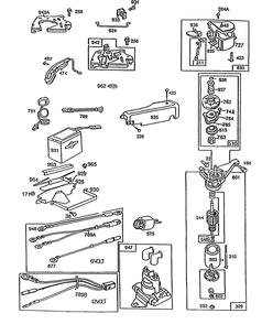Electric Start, Misc. Elect. Diagram and Parts List for  Briggs and Stratton Engine